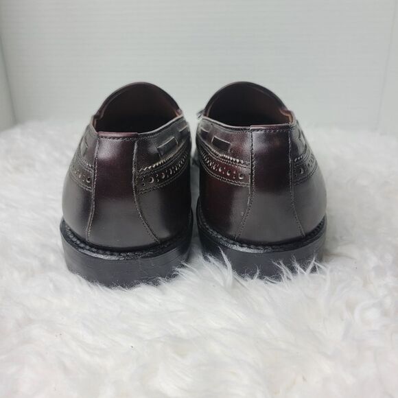 Allen Edmonds Manchester Mens Tassel Loafer 9.5 D Burdundy Calfskin Dress Shoes - Picture 4 of 10